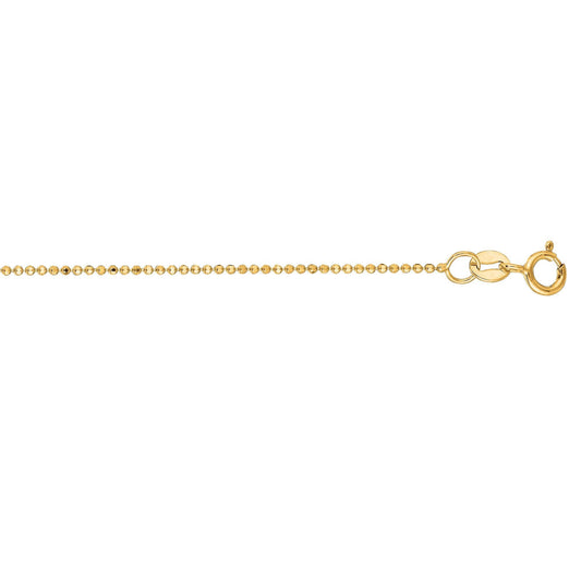 14K Bead Chain, 0.9mm