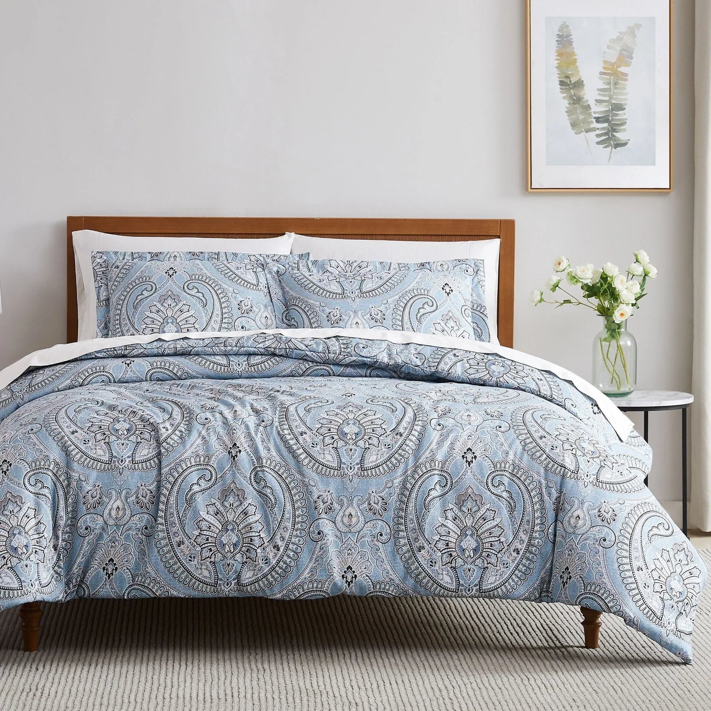 Imperial Paisly Comforter Set, Blue