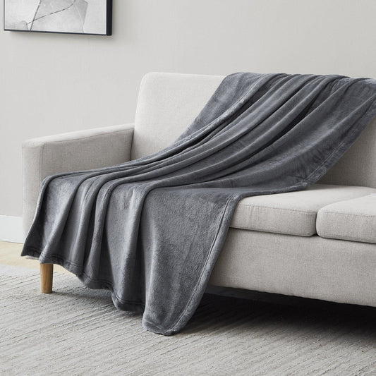 Simply Essential Microfleece Oversized Blanket, Slate